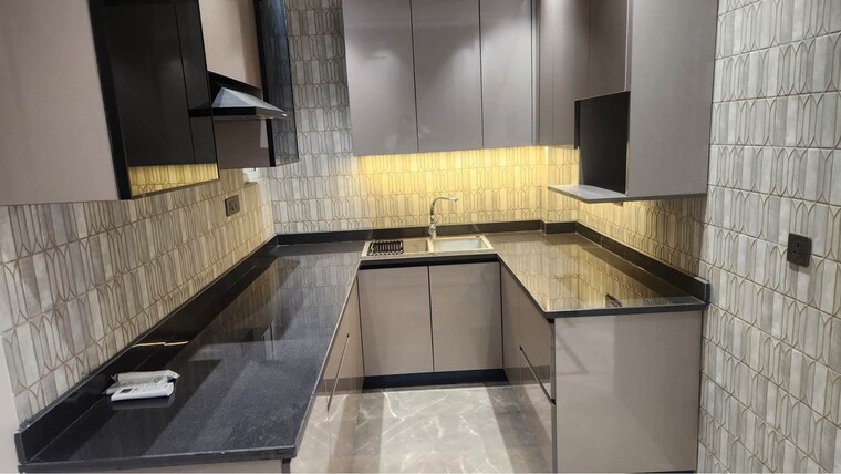 Kitchen, chattarpur 3 Bedroom 1300 Sq.Ft. Builder Floor In Chattarpur Delhi 9349069