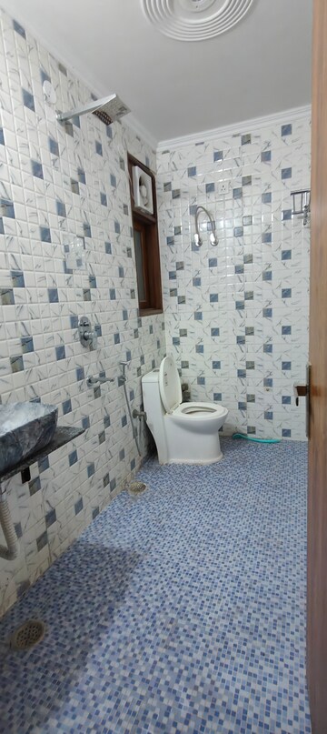 Bathroom in 1 RK Builder Floor at Chattarpur – for Rent