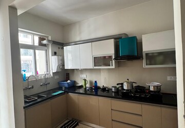 Kitchen in 3 BHK Apartment at Swastik Homes, Dhakoli – for Rent