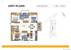 Floor Plan in 2.5 BHK Apartment at Urbanrise Opulence, Bachupally – for Sale