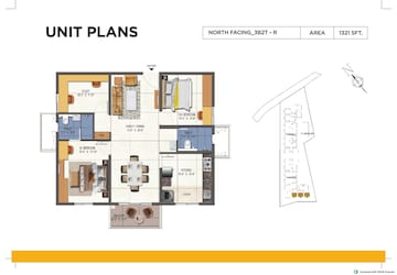 Floor Plan in 3 BHK Apartment at Urbanrise Opulence, Bachupally – for Sale