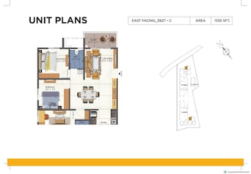 Floor Plan in 3 BHK Apartment at Urbanrise Opulence, Bachupally – for Sale