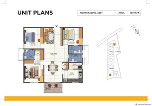 Floor Plan in 3 BHK Apartment at Urbanrise Opulence, Bachupally – for Sale