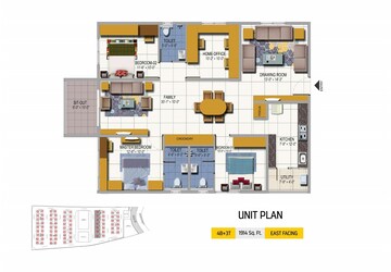 Floor Plan in 2 BHK Apartment at Urbanrise On Cloud 33, Bachupally – for Sale