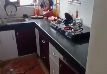 Kitchen in 1.5 BHK Apartment at Techman Moti Residency, Raj Nagar Extension – for Sale