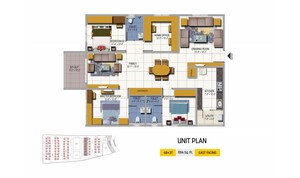 Floor Plan in 3 BHK Apartment at Urbanrise On Cloud 33, Bachupally – for Sale