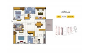 Floor Plan in 3 BHK Apartment at Urbanrise On Cloud 33, Bachupally – for Sale