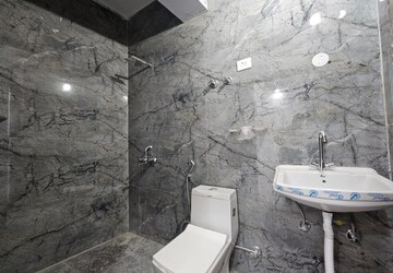 Bathroom in 1 BHK Builder Floor at Saket – for Rent