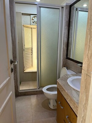 Bathroom in 3 BHK Apartment at Hiranandani Avalon, Powai – for Rent