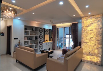 Living Room in 4 BHK Apartment at Bhartiya Nikoo Homes Phase 2, Thanisandra Main Road – for Rent