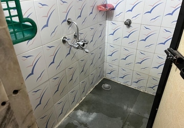 Bathroom in 1 BHK Apartment at Soham CHS, Sanpada – for Rent