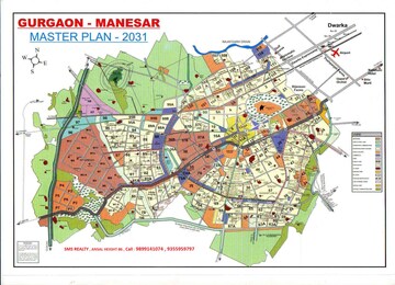 3 BHK Apartment – Map Location View at Ansal Height 86, Sector 86 - for Rent