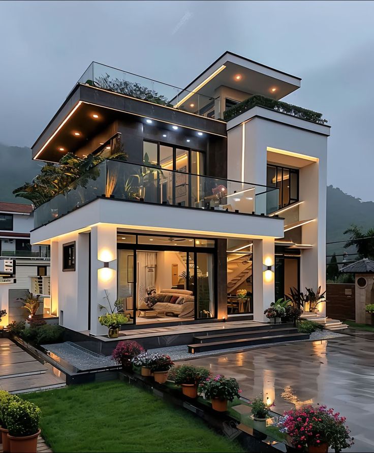 Modern luxury villa exterior