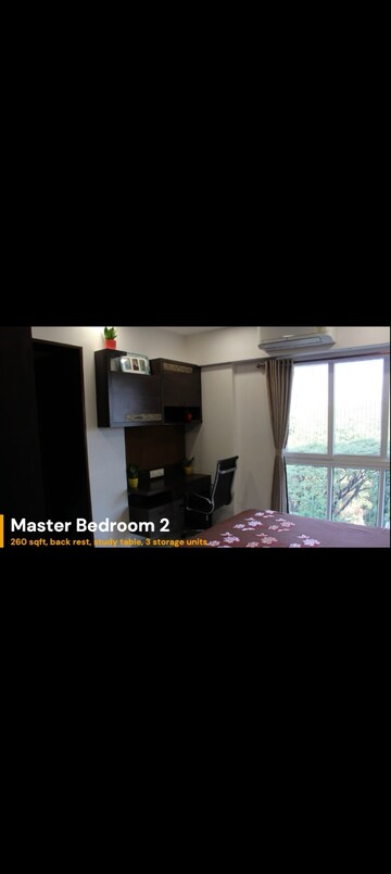 Bedroom in 3 BHK Apartment at Mahindra Vivante, Andheri East – for Rent