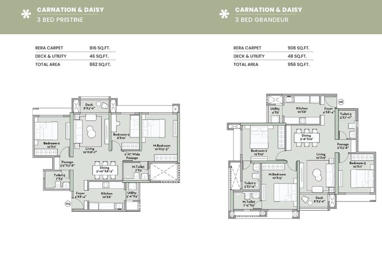 Floor Plan, prestige-garden-trails 2 Bedroom 680 Sq.Ft. Apartment In Mira Road Thane 9351106