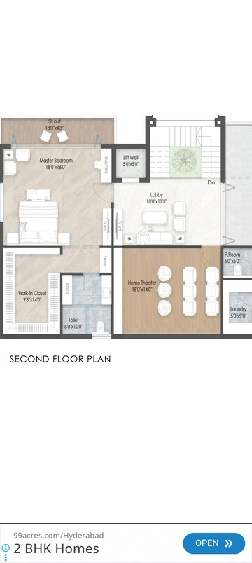 Floor Plan in 4 BHK Villa at Tukkuguda – for Sale