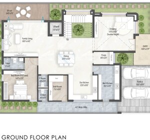 Floor Plan in 4 BHK Villa at Tukkuguda – for Sale