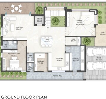 Floor Plan in 4 BHK Villa at Tukkuguda – for Sale