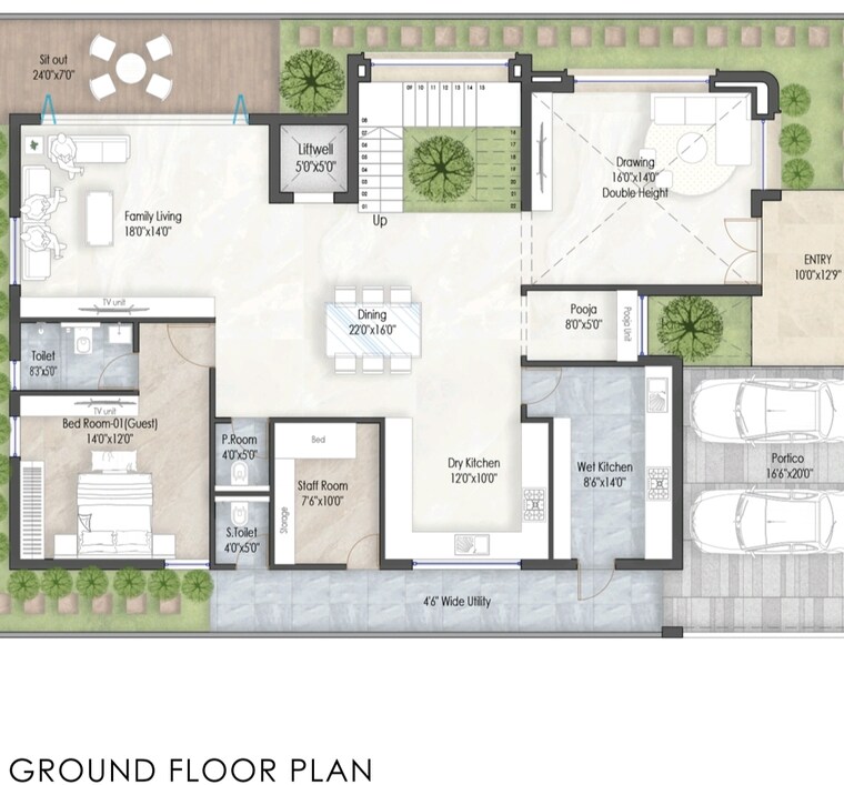 Floor Plan, tukkuguda 4 Bedroom 5365 Sq.Ft. Villa In Tukkuguda Hyderabad 9351478