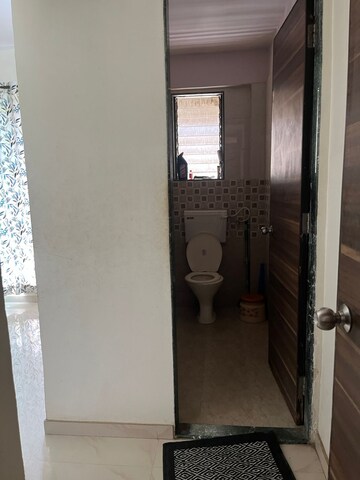 Bathroom in 1 BHK Apartment at Damji Shamji Shah Mahavir Estella, Ghodbunder Road – for Sale