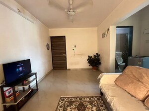 Living Room in 1 BHK Apartment at Damji Shamji Shah Mahavir Estella, Ghodbunder Road – for Sale