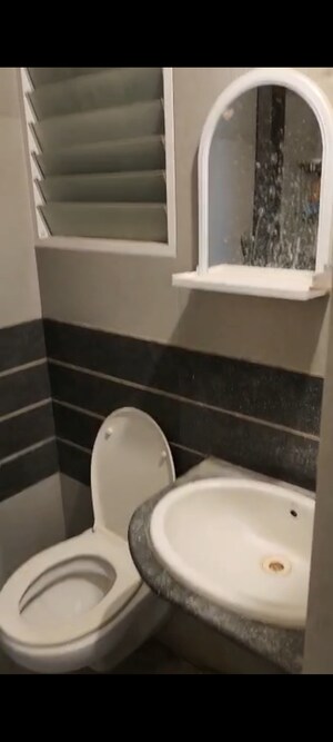Bathroom in 3 BHK Apartment at Platinum Space Saaga, Near Nirma University On Sg Highway – for Rent