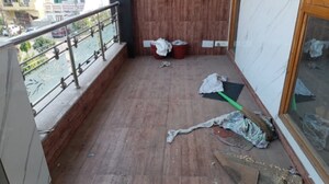 Balcony in 3 BHK Builder Floor at Vaishali Sector 3 – for Rent