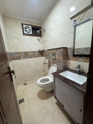 Bathroom in 3 BHK Builder Floor at Saket – for Rent