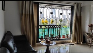 Living Room in 1 BHK Apartment at Chandak 34 Park Estate, Goregaon West – for Rent