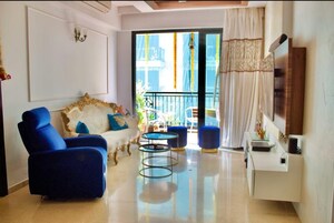 Living Room in 3 BHK Apartment at Lodha Sterling, Kolshet Road – for Rent