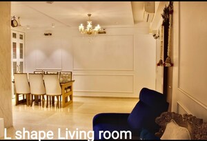 Living Room in 3 BHK Apartment at Lodha Sterling, Kolshet Road – for Rent