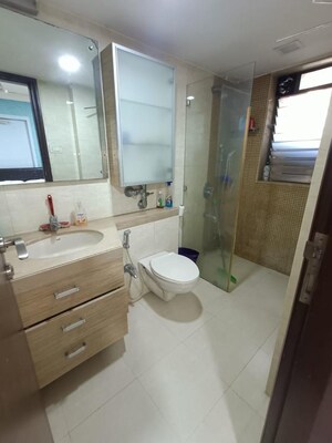 Bathroom in 4 BHK Apartment at Ekta Lake Lucerne, Powai – for Rent