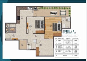 Floor Plan in 3 BHK Apartment at ROF Aalayas Phase 2, Sector 102 – for Sale