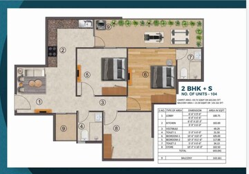 Floor Plan in 3 BHK Apartment at ROF Aalayas Phase 2, Sector 102 – for Sale