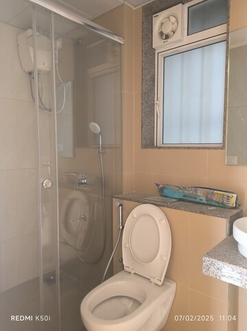 Bathroom in 2 BHK Apartment at LnT Veridian, Powai – for Rent