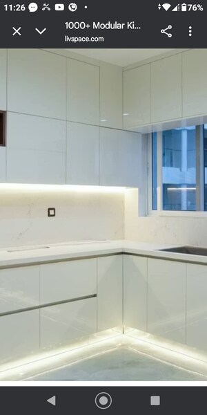 Kitchen in 3 BHK Apartment at Purvanchal Royal City, Chi V Greater Noida – for Rent