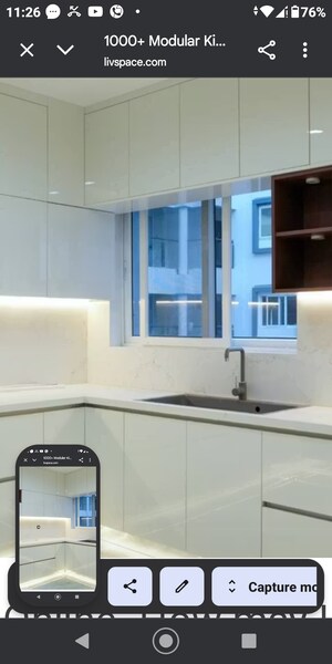 Kitchen in 3 BHK Apartment at Purvanchal Royal City, Chi V Greater Noida – for Rent