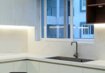 Kitchen in 3 BHK Apartment at Purvanchal Royal City, Chi V Greater Noida – for Rent