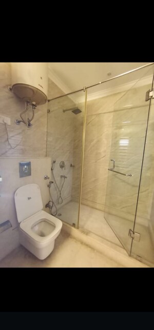 Bathroom in 3 BHK Builder Floor at Pamposh Enclave – for Rent