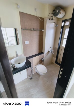 Bathroom in 3 BHK Apartment at Rustomjee Athena, Majiwada – for Rent