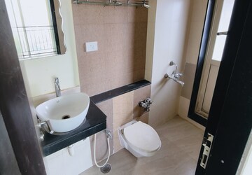 Bathroom in 3 BHK Apartment at Rustomjee Athena, Majiwada – for Rent