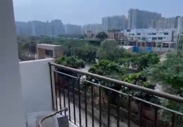 Balcony in 3.5 BHK Apartment at Emenox Brave Hearts, Raj Nagar Extension – for Rent