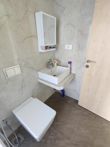 Bathroom in 1 BHK Apartment at Ajmera Bhakti Park, Bhakti Park – for Rent