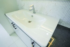Bathroom in 3 BHK Apartment at Jayabheri The Nirvana, Gopanpally – for Rent