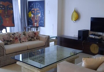 Living Room in 3.5 BHK Apartment at Casa Di Rosa, Bandra West – for Rent