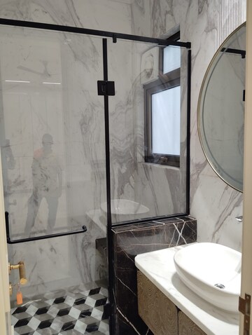 Bathroom in 3 BHK Builder Floor at Boutique Residential Apartments C-253, Defence Colony – for Rent