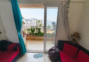 Balcony in 3 BHK Apartment at Puranik Rumah Bali, Ghodbunder Road – for Rent