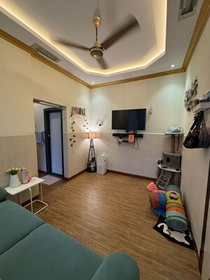 Living Room in 1 BHK Apartment at Grecian Rock, Bhandup East – for Sale