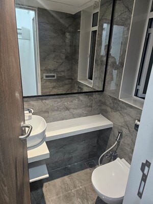 Bathroom in 1 BHK Apartment at Nahar Amaryllis Towers and Plaza, Chandivali – for Rent