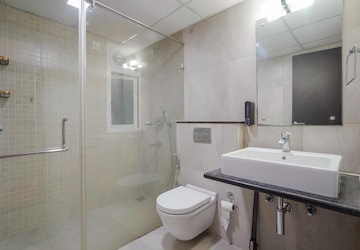 Bathroom in 3 BHK Apartment at Brigade Cosmopolis, Whitefield – for Rent